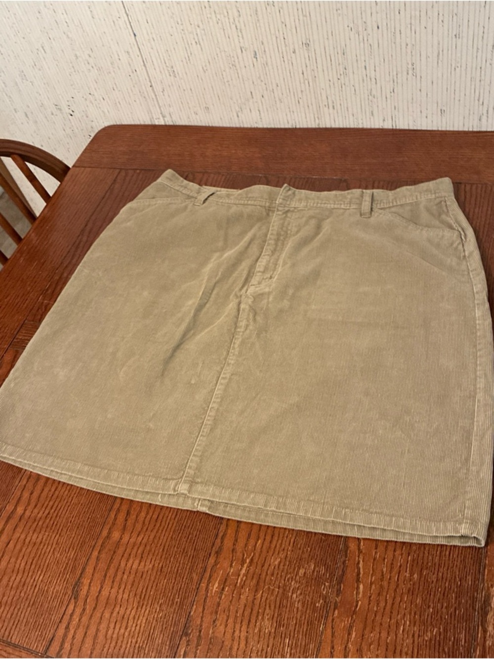 Tommy Hilfiger Corduroy Mini Skirt Women’s 20 Khaki A-Line Tommy Jeans